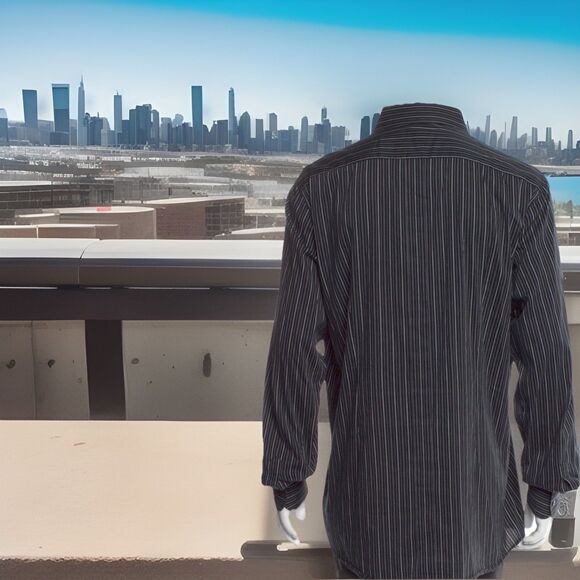 BIG & TALL Dolce & Gabbana Gold Button Up Dress Shirt 17.5” EU 44 - Picture 3 of 10